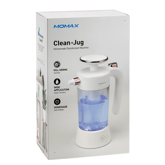 momax clear jug homemade disinfectant machine white