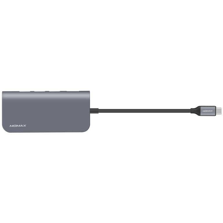 momax 8 in 1 usb c hub max 49w grey
