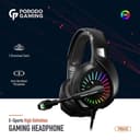 سماعة قيمنق مع مايك واضاءة بورودو Porodo PDX410 E-Sports High Definition RGB Gaming Headphone