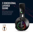 سماعة قيمنق مع مايك واضاءة بورودو Porodo PDX410 E-Sports High Definition RGB Gaming Headphone