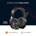 سماعة قيمنق مع مايك واضاءة بورودو Porodo PDX410 E-Sports High Definition RGB Gaming Headphone