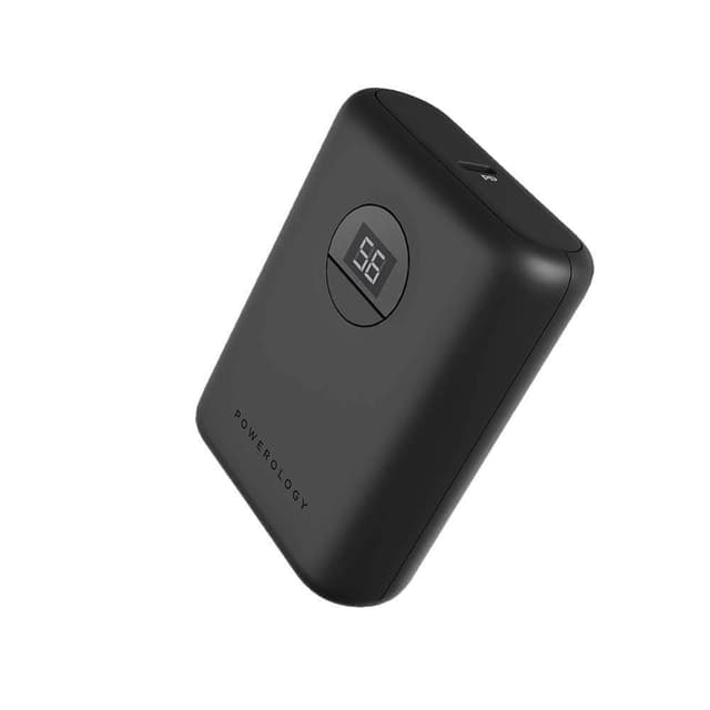 powerology ultra compact power bank 10000mah pd 18w black