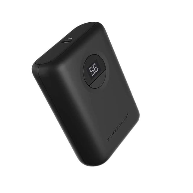 powerology ultra compact power bank 10000mah pd 18w black