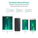 شاحن متنقل 22000 ملي أمبير ثلاثة منافذ أسود راف باور RAVPower External Battery Pack with Triple iSmart 2.0 USB Ports 