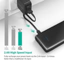 شاحن متنقل 22000 ملي أمبير ثلاثة منافذ أسود راف باور RAVPower External Battery Pack with Triple iSmart 2.0 USB Ports 