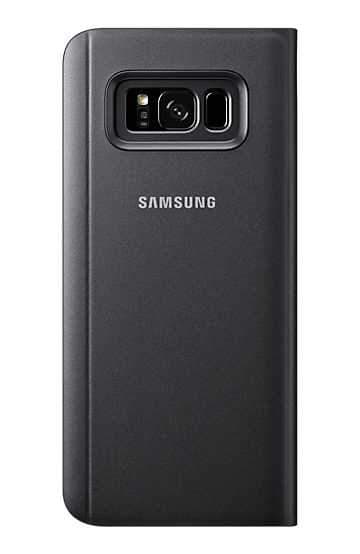 كفر جوال سامسونج جالكسي اس 8 أسود سامسونج Samsung Galaxy S8 Clear View Standing Cover 