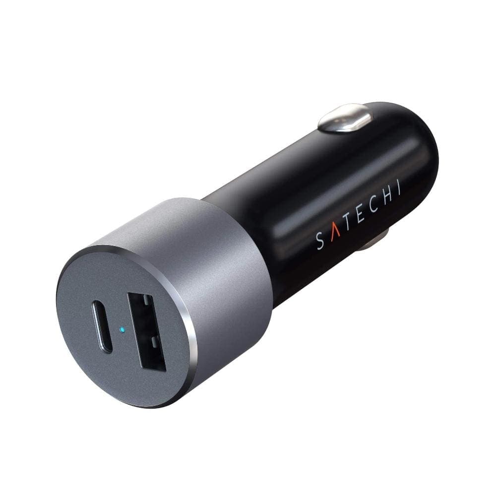 شاحن سيارة سريع 72 واط تايب سي ساتيشي SATECHI PD Dual Port Car Charger (USB-C + USB-A)