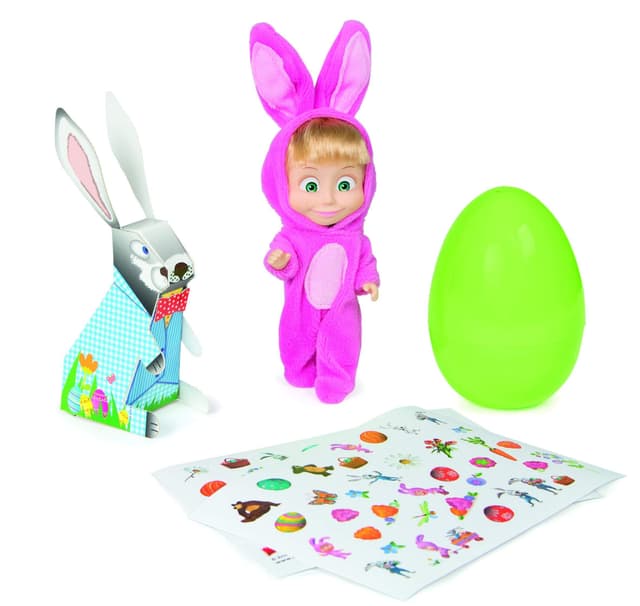simba masha and the bear masha in rabbit costume incl egg