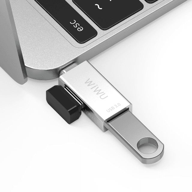 الهاب WIWU T02 USB TYPE-C HUB ZINC ALLOY CASE - SILVER