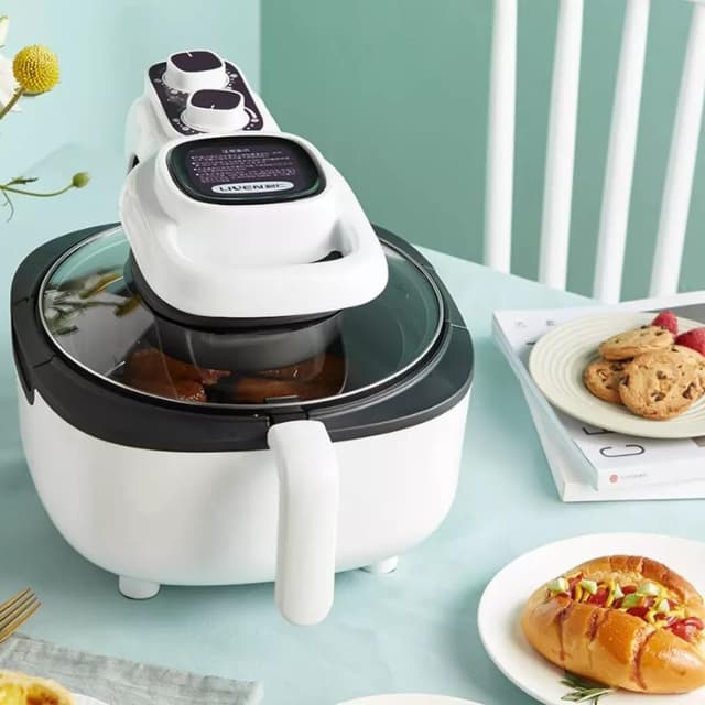 xiaomi youpin liven kz j5000a oil free fryer 5l electric hot air fryers cooker for healthy oil free low fat cooking 1 60min timer 220v 1100w