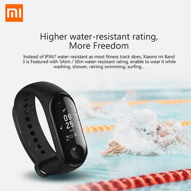 xiaomi mi fitness band 3 with hr and display chinese black