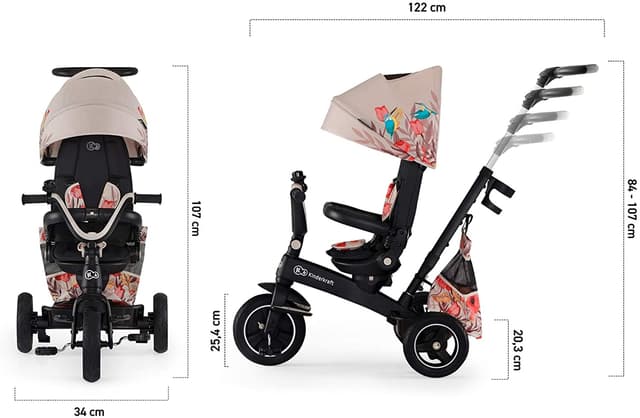 دراجة ثلاثية العجلات Kinderkraft EASYTWIST bird