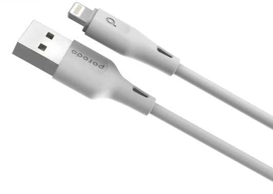 Porodo Pvc Lightning Cable 1.2m 2.4a - White