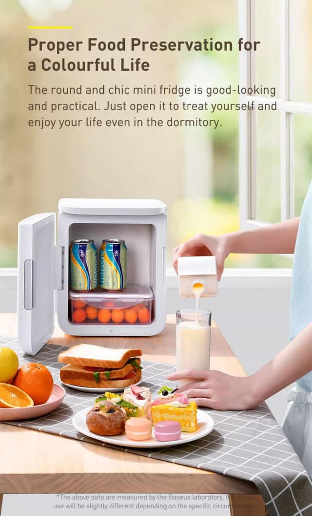 Baseus 6L Igloo Mini Beauty Fridge For Students Cooler And Warmer Refrigerator Home Use Ice Box Summer Mask