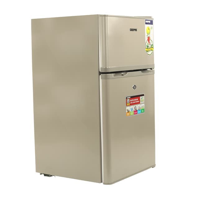 Geepas 125l Doubledoor Silver Defrost Refrigerator1x1