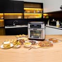 Geepas Compact Powerful 1500W 9 In 1 Air Fryer Oven with 10L Capacity & 9 Preset Functions GAF37518