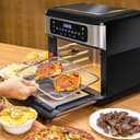 Geepas Compact Powerful 1500W 9 In 1 Air Fryer Oven with 10L Capacity & 9 Preset Functions GAF37518