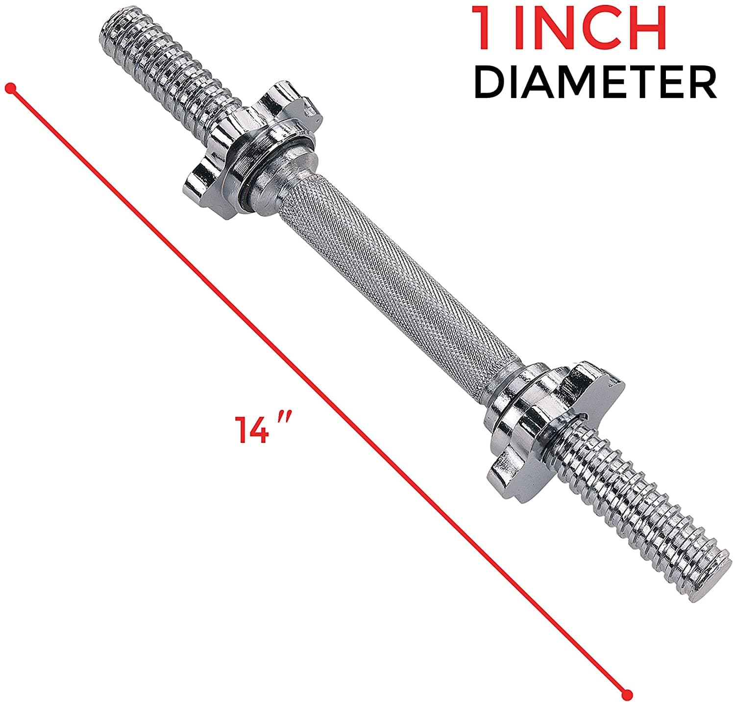 بار الدمبل  Threaded Chrome Dumbbell Bar
