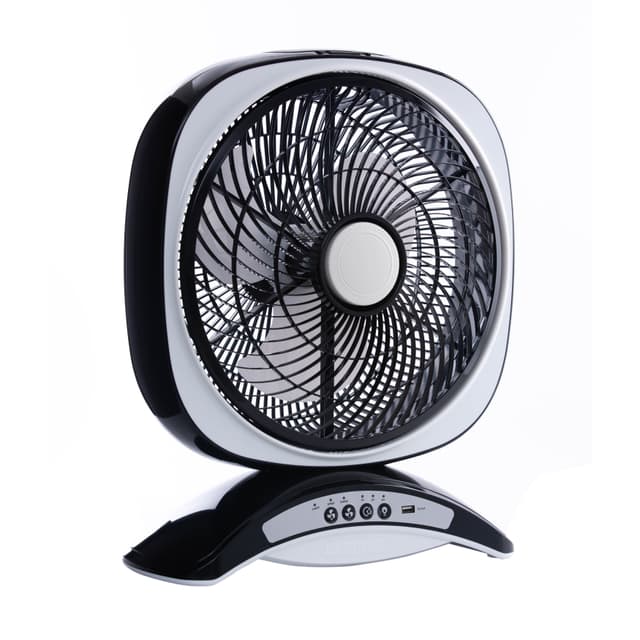 Geepas GF969-OR 14'' Rechargeable Fan - Personal Portable Fan with 20Pcs Bright LED Light & 3-Speed Electric USB Travel Fan for Office, Home and Travel Use
