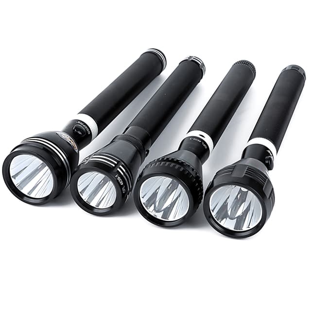 Geepas 4 Pcs Rechargeable LED Torch 242MM GFL4639