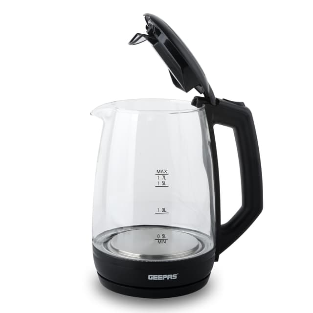 غلاية جيباس كهربائية للماء بسعة 1.8 لتر Geepas - Electric Glass Kettle