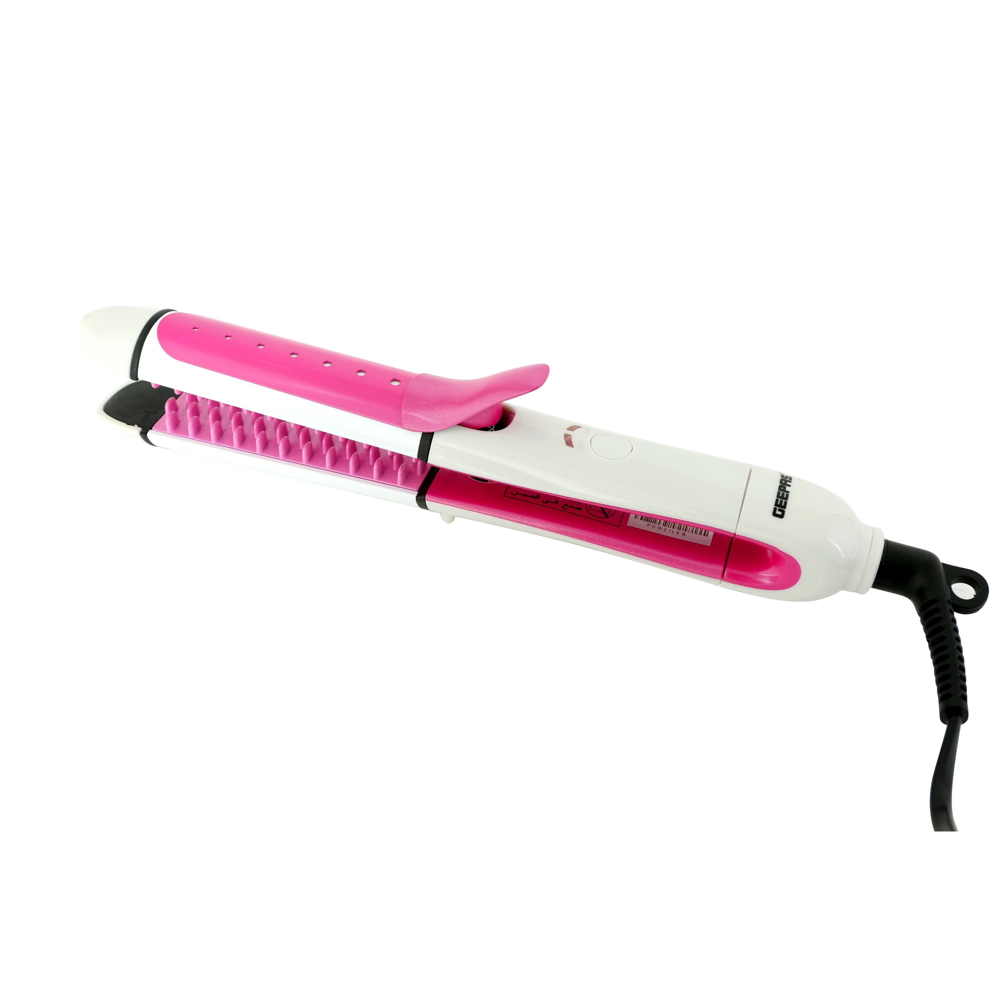 Geepas GH8721 Hair Curler with Ceramic Plate - On/OFF Temperature Control With LED, Quick Heating, Professional Hair Curling Iron - Hair Curling Iron of ABS Plastic - 2 Years Warranty