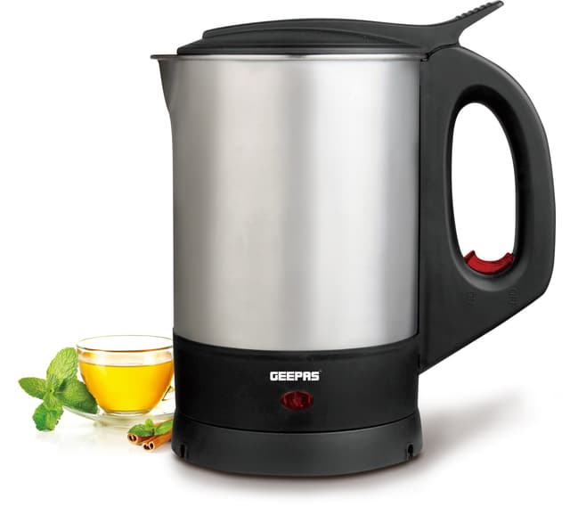 Geepas 1.7L Electric Kettle 2200W - Portable Lightweight with Comfortable Handle - Automatic Cut Off - Stainless Steel Body - Boil Water, Milk, Tea & Coffee- 2 Year Warranty