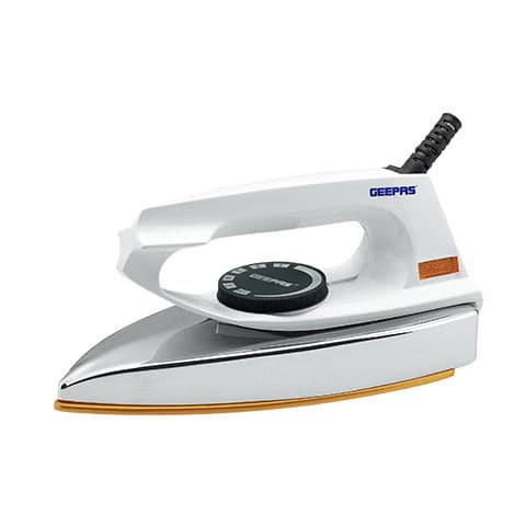 مكواة للملابس Geepas 1200W Automatic Dry Iron - 60 Micron Teflon Sole Plated