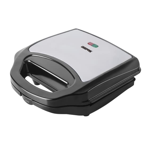 Geepas Portable Powerful 700W 2 Slice Grill Maker with Non-Stick Plates GGM6002