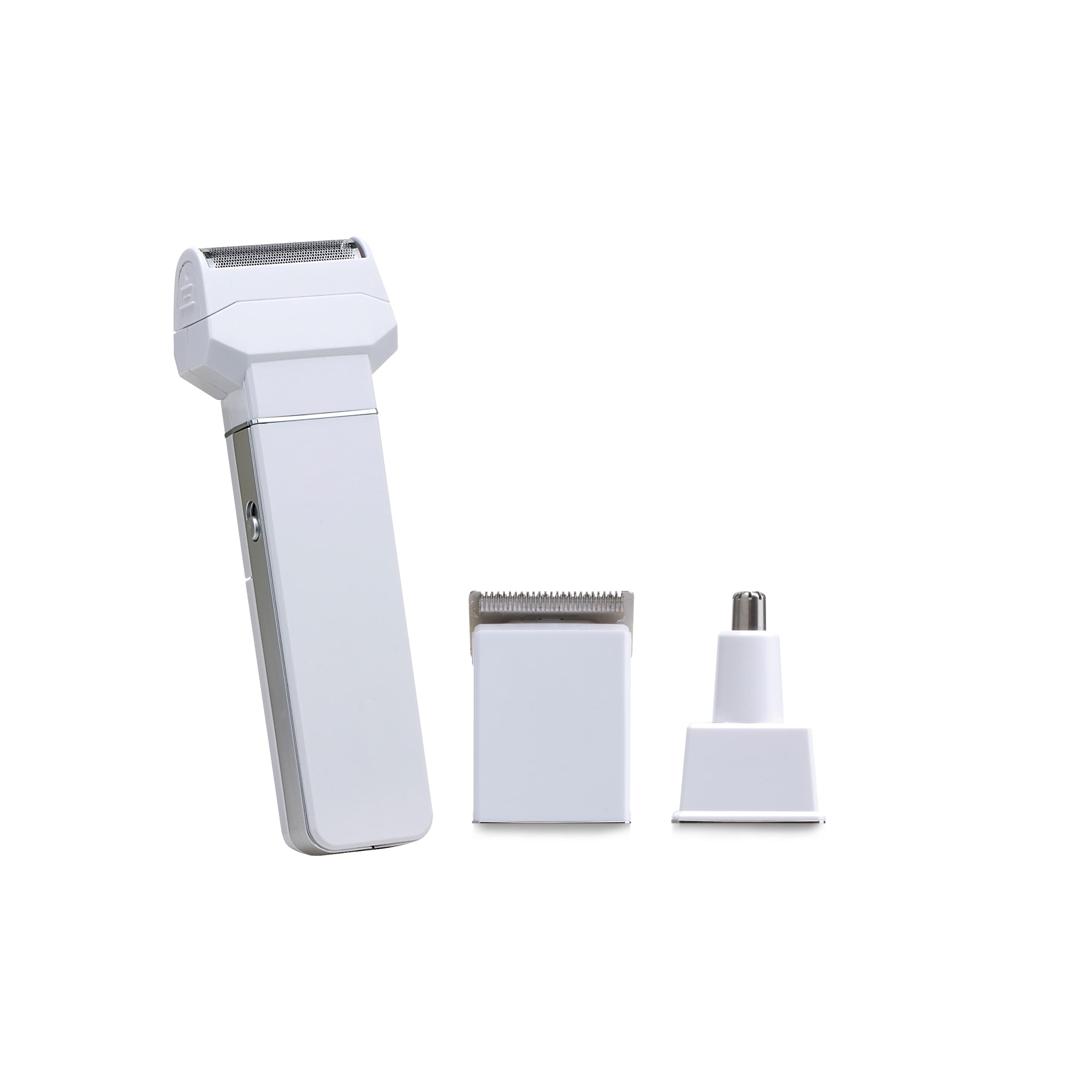 Geepas GSR8683 3 In 1 Rechargeable Hair & Beard Trimmer - Cordless Use for 60 Minutes & Changeable Heads - Hair Clipper & Nose Trimmer Attachments - Portable Design