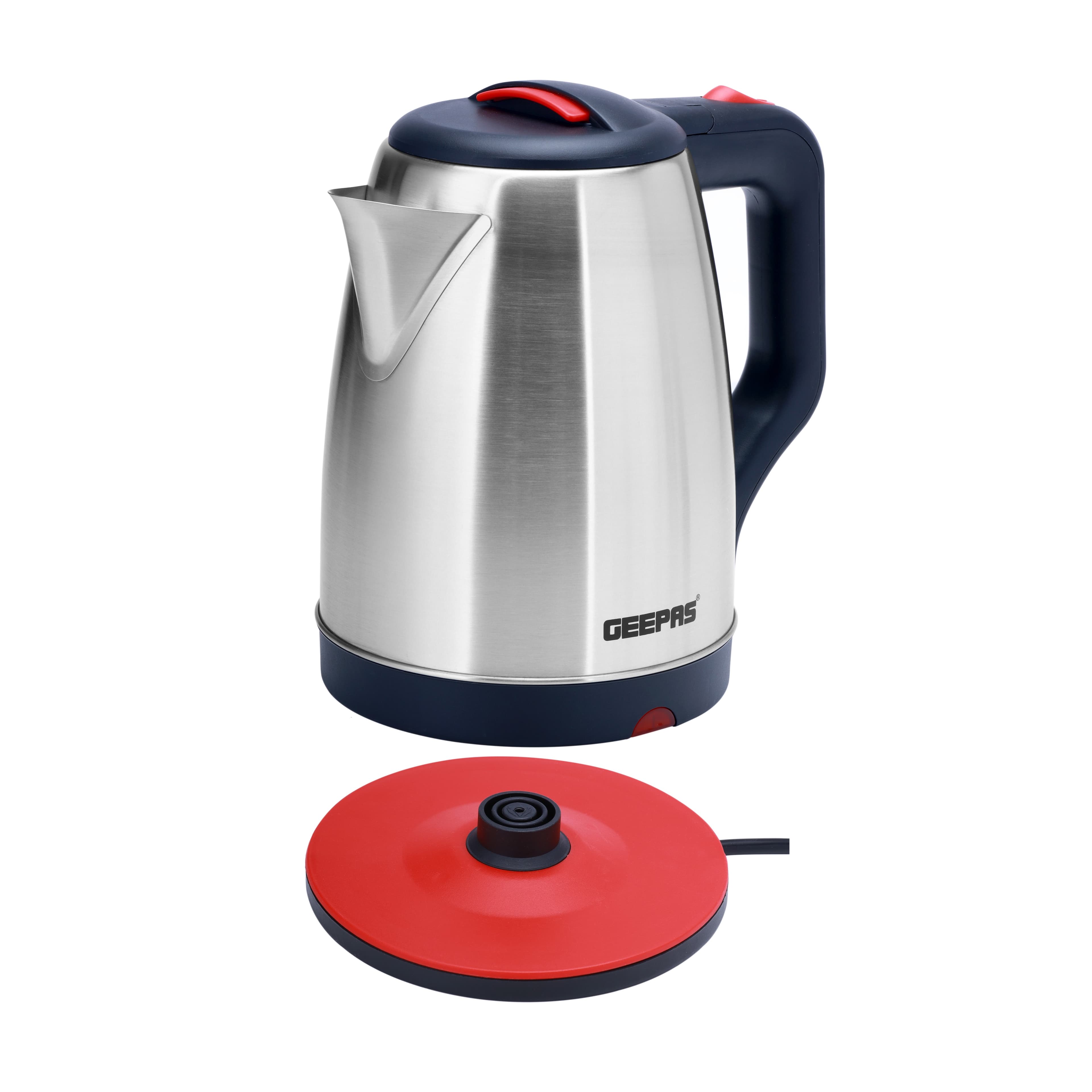 Geepas GK38042 1.8L Electric Kettle - Stainless Steel Body- Auto Shut-Off & Boil-Dry Protection - Heats up Quickly & Easily - Boil for Water, Tea & Coffee Maker