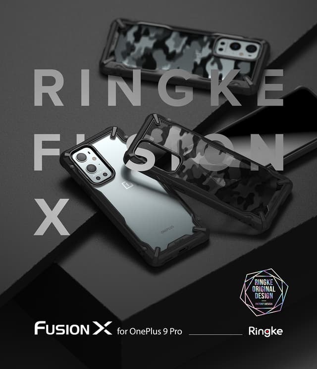 كفر حماية للموبايل  Ringke Case Compatible with OnePlus 9 Pro  - Black