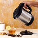 Geepas 1.7L Electric Kettle 2200W - Portable Lightweight with Comfortable Handle - Automatic Cut Off - Stainless Steel Body - Boil Water, Milk, Tea & Coffee- 2 Year Warranty
