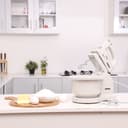 Geepas 250W Hand Mixer with Stand & Bowl - 5 Speed Controls with Detachable Stainless-Steel 2 Beater & 2 Dough Hooks -Ideal for Whipping, Blending & Beating