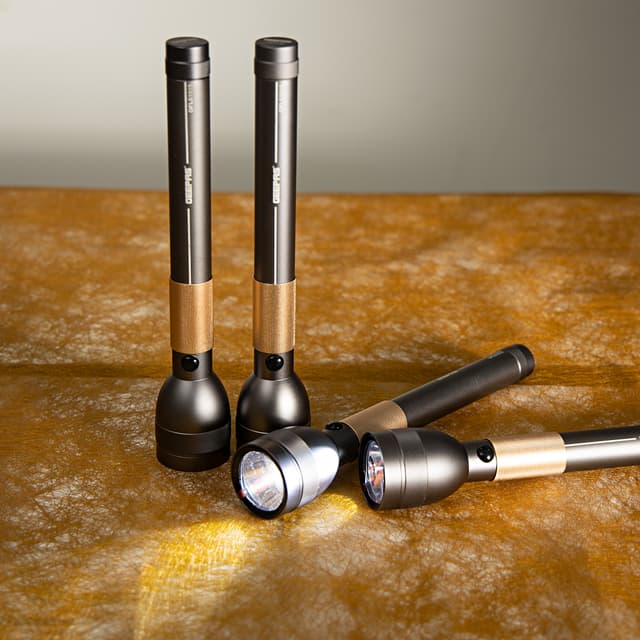 Geepas 4 In 1 Rechargeable Waterproof LED Flashlight - 330 Lumens Super bright Light with 2 Hours Continuous Working- Ideal for Campinf, Trekking, Patrolling & More