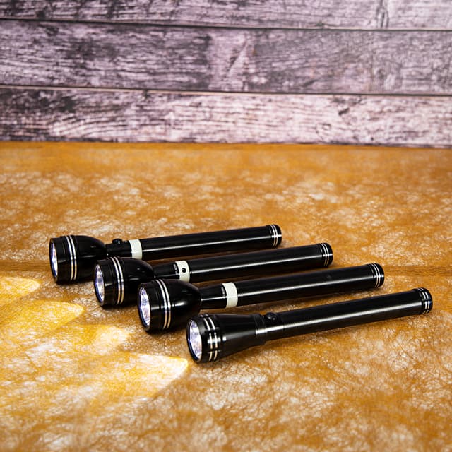 Geepas 4 Pcs Rechargeable LED Torch 242MM GFL4639
