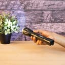 Geepas Rechargeable LED Flashlight -Hyper Bright 1W Hi-Power LED Torch Light -Built-in 400mAh Lead Acid Battery -Powerful Torch for Outdoor Activities