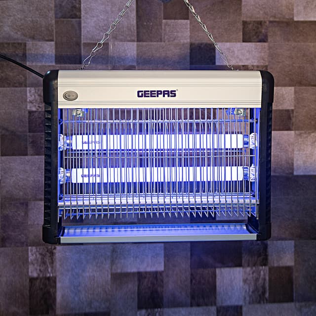 Geepas GBK1133N Electric Bug Killer - Outdoor/Indoor Insect, Mosquito, Bug, Moth Killer - Non- Poison, No Smell- Ideal for Office, Home, Hotels & Commercial Use