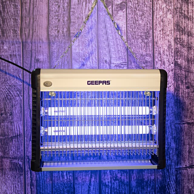 Geepas GBK1133N Electric Bug Killer - Outdoor/Indoor Insect, Mosquito, Bug, Moth Killer - Non- Poison, No Smell- Ideal for Office, Home, Hotels & Commercial Use