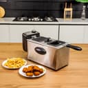 Geepas Compact 2180W Powerful 3L Deep Fryer with Overheat Protection & Chrome Plated Basket GDF36015