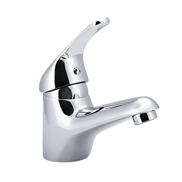 Geepas GSW61088 Cara Single Lever Wash Basin Mixer - High Quality Ceramic Brass Cartridge Single Hole - 0.2MPa to 0.8MPa Water Pressure - Ideal for Wash Basin Bathroom & Lavatory - 5 Years Warranty