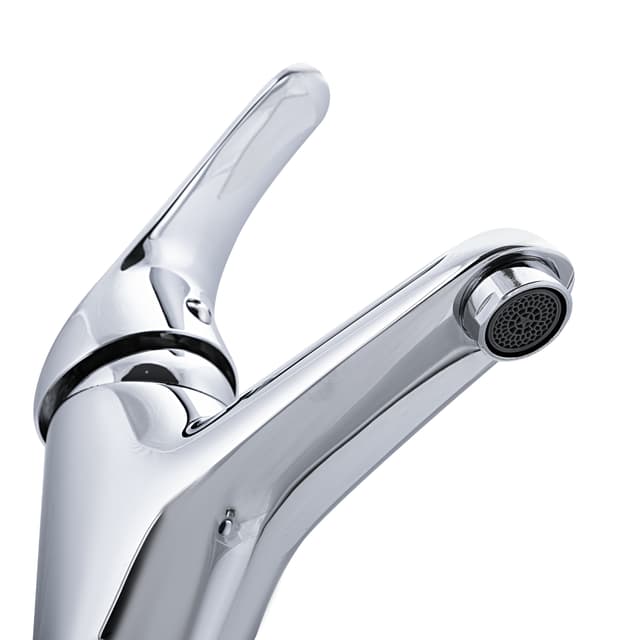 Geepas GSW61088 Cara Single Lever Wash Basin Mixer - High Quality Ceramic Brass Cartridge Single Hole - 0.2MPa to 0.8MPa Water Pressure - Ideal for Wash Basin Bathroom & Lavatory - 5 Years Warranty