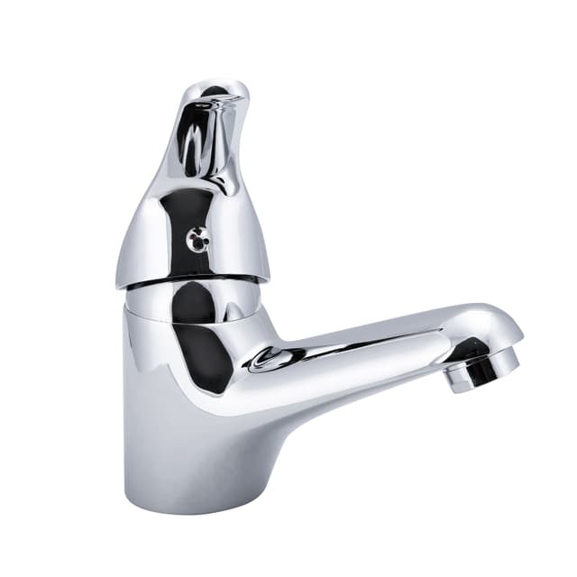 Geepas GSW61088 Cara Single Lever Wash Basin Mixer - High Quality Ceramic Brass Cartridge Single Hole - 0.2MPa to 0.8MPa Water Pressure - Ideal for Wash Basin Bathroom & Lavatory - 5 Years Warranty