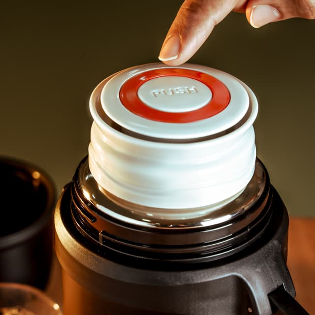 Geepas GSVB4111 Vacuum Flask, 1.5L - Stainless Steel Vacuum Bottle Keep Hot & Cold Antibacterial topper & Cup - Perfect for Outdoor Sports, Fitness, Camping, Hiking, Office, School - 2 Year Warranty