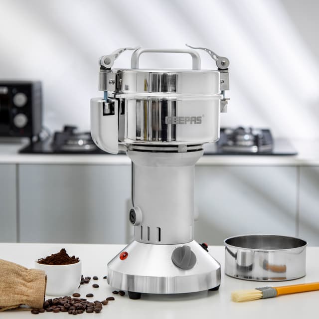 Geepas Food Processor,300g Capacity,1400w Powerful Motor, GCG41014, Stainless Steel Bowl and Blade, Safe Lid Protect Design,2 Years Warranty, Powerful Motor for Herb/Spice/Nut with Protection of Overload