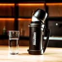 Geepas GSVB4110 Vacuum Flask, 1.2L - Stainless Steel Vacuum Bottle Keep Hot & Cold Antibacterial Topper 7 Cup - Perfect for Outdoor Sports, Fitness, Camping, Hiking, Office, School - 2 Years Warranty