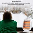 Geepas GQH9105 Quartz Heater - Electric Heater with 2 Heat Settings 600W/800W, Ideal for Home, Office, Caravans, Hotels & Garages - 2 Year Warranty