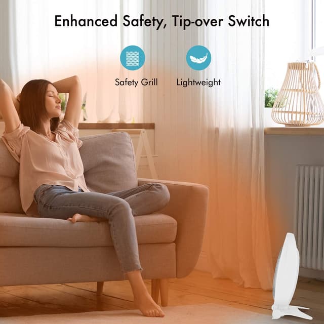 Geepas GQH9105 Quartz Heater - Electric Heater with 2 Heat Settings 600W/800W, Ideal for Home, Office, Caravans, Hotels & Garages - 2 Year Warranty