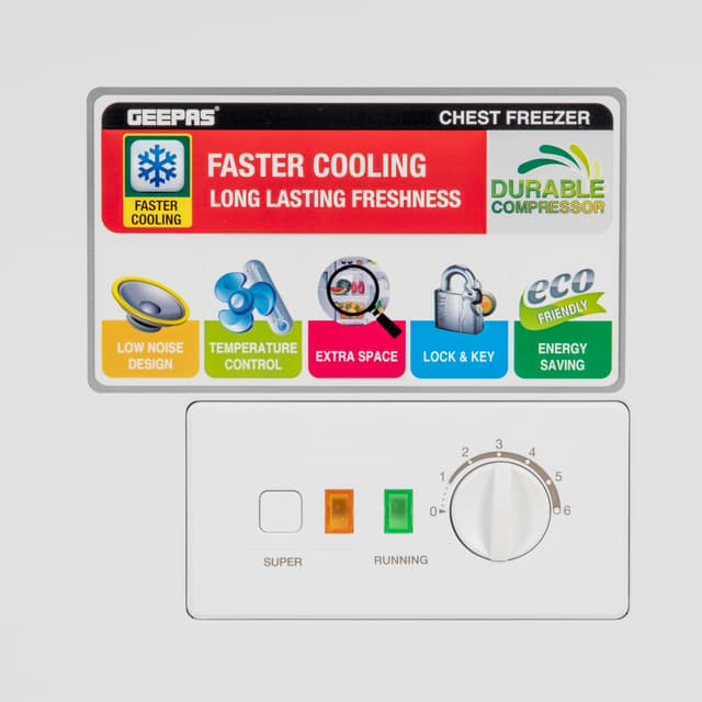 فريزر كهربائي بسعة 350 ليتر  Compressor Function Chest Freezer - Geepas