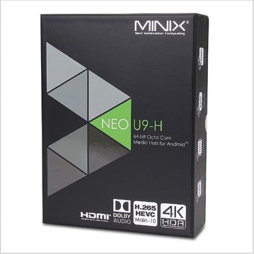 Minix NEO U9-H Android PC TV Box 64-bit, S912 Octa-Core Media Hub Android 6.01 with 2GB RAM 16G ROM - Black